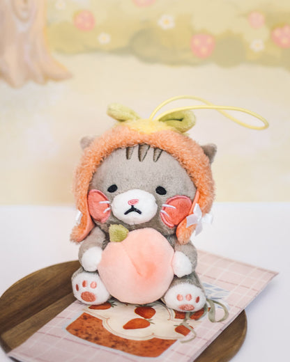 plush charm// peach cat - "moody mao"