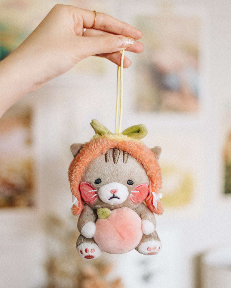 plush charm// peach cat - "moody mao"