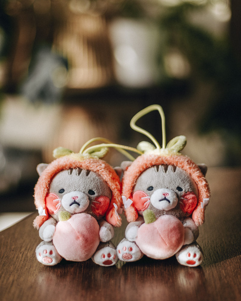 plush charm// peach cat - "moody mao"