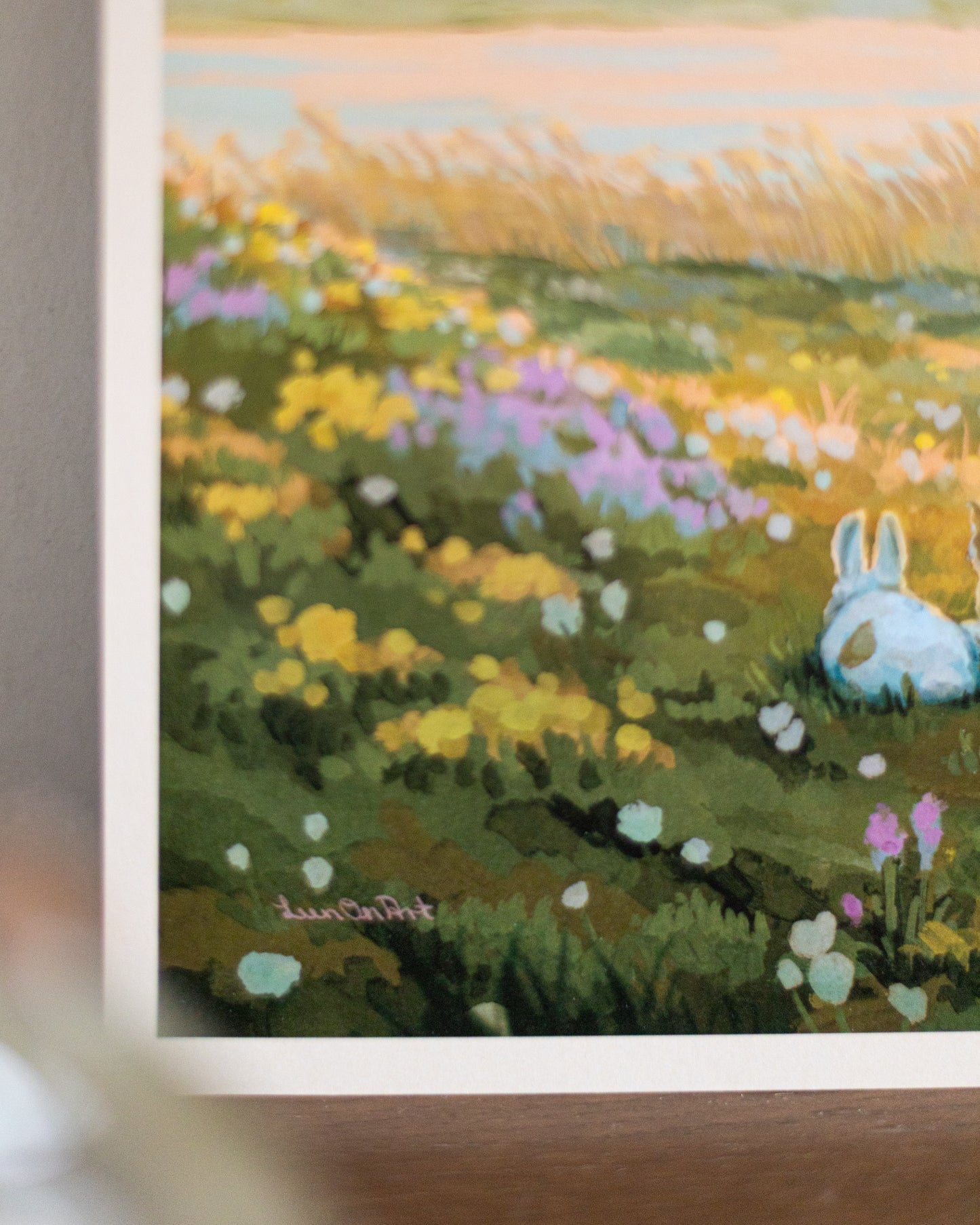 A4 // cat's & bunny's view of Mount Fuji | illustration, painting,, art print, poster