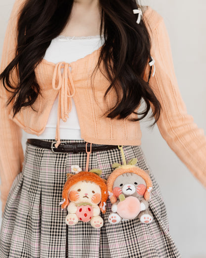 plush charm// peach cat - "moody mao"