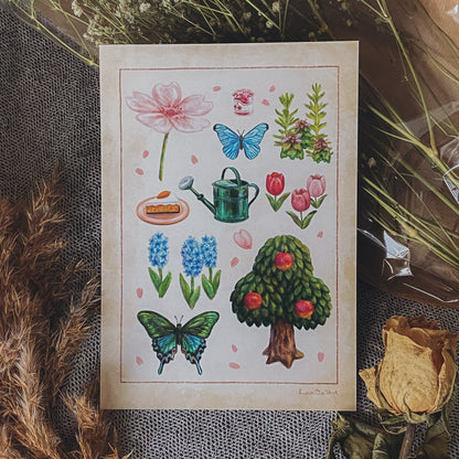 A5 // Spring of New Horizons | illustration, drawing, art print, poster, nature study