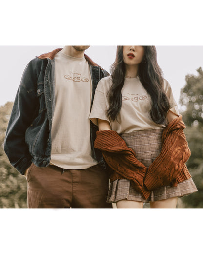 embroidered T-shirt // "i'm sleepy" - cat sleeping positions cotton shirt